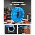 thumbnail image 3 of VEVOR Air Compressor Line Kit, 100FT x 3/4", HDPE-Aluminum Compressed Air Piping System, Leak-Proof, Pressure-Resistant & Easy-to-Install, Compressed Air Line Tubing Kit for Garages Workshops, Blue, 3 of 9