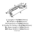 thumbnail image 4 of Amerock Allison 6 516 Center Arch Pull, 4 of 7