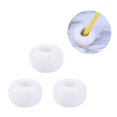 thumbnail image 3 of EeaseCA 3 pcs Ceramics Toothbrush Base Round Toothbrush Base Creative Round Bathroom Ceramics Toothbrush Base (White), 3 of 7