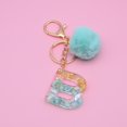 thumbnail image 3 of Soumake Letter Pendant Plush Ball Key Chain Resin Sequin Buckle Keyring Holder Charm Decoration, 3 of 8