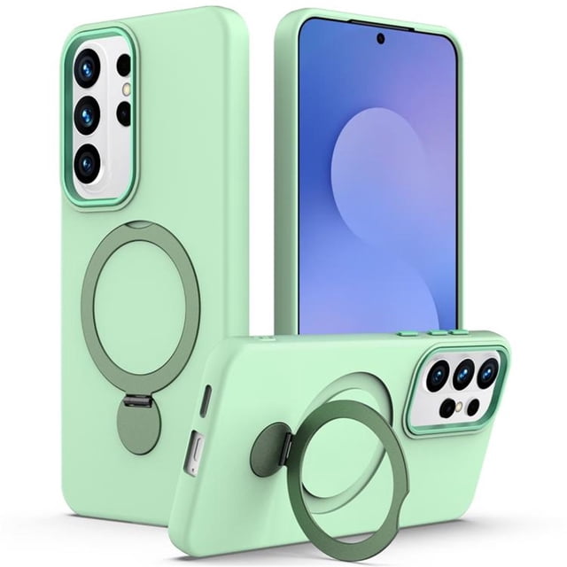 Para Samsung Galaxy S26 Ultra 5G Case (Compatible With MagSafe) With Invisible Magnetic O-Ring Stand Military-Grade Shockproof Phone Case,Green,For Galaxy S26 Ultra 5G