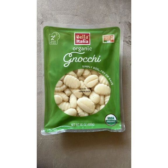 Bella Italia Organic Gnocchi – Quick 2-Minute Cook | USDA Organic | Made in Italy – 400g