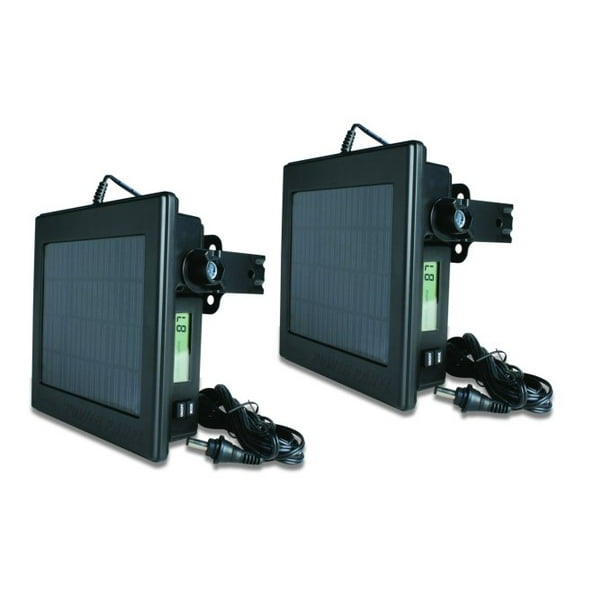 (2) MOULTRIE FEEDERS Trail Game Camera 12 Volt Battery Solar Power
