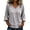 Gray, variant on 3/4 Length Sleeve Womens Tops V Neck Dressy Casual Tassel Shirts Boho Layered Cotton Linen Tunics(Pink,Medium)