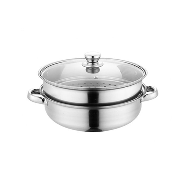 Olla olla de sopa de acero inoxidable steamer, doble olla de sopa de vapor, espesar doble uso olla de sopa caliente, uso de cocina casera XianweiShao 1327537062431
