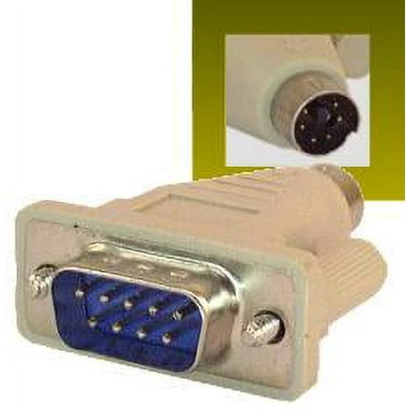 IEC M1210 Microsoft Mouse to PS-2 Adapter DB9 Male to MD6 Male