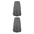 thumbnail image 4 of Qarigey midi favorecedora en : plisada de diseño elegante y sexy negra Faldas Diseño favorecedor gris XXL 2Conjunto, 4 of 6