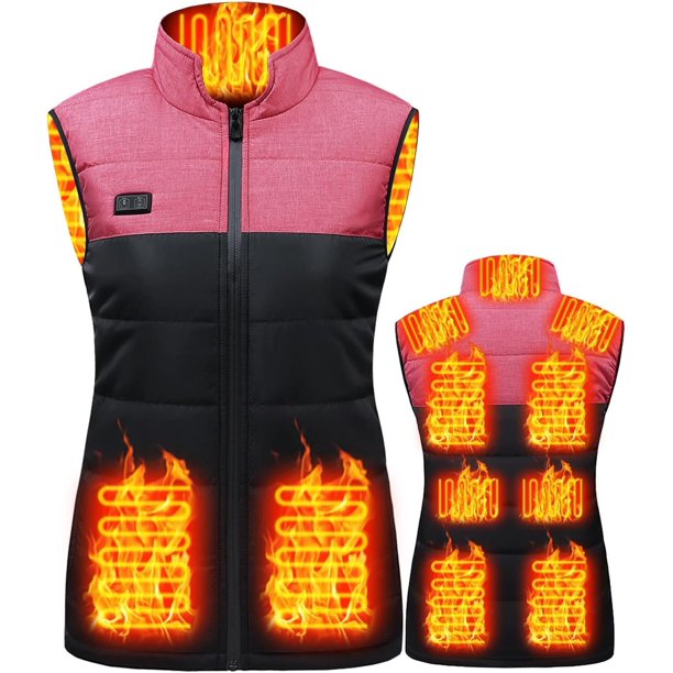 Chaleco calefactable para hombre y mujer, recargable por USB, térmico, para invierno, ideal para esquiar, cazar y motociclismo, ideal como regalo de Navidad.