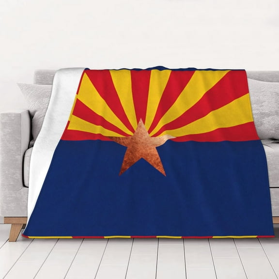Throw Blanket Arizona Flag Soft Cozy Fleece Flannel Blanket Home Decor for Couch Sofa Bed 40"x30"