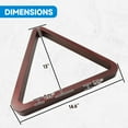 thumbnail image 3 of GSE Games & Sports Expert Deluxe Solid Wood 8-Ball Triangle Billiard Pool Ball Rack for 2-1/4" Pool Balls - Mahogany, 3 of 8