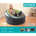 thumbnail image 4 of Intex Empire Lime Green Inflatable Blow Up Lounge Dorm Camping Chair & Air Pump, 4 of 11