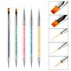 thumbnail image 4 of Juego de pinceles para decoración de uñas, 8 Uds., doble extremo, pintura de dibujo, delineador de Gel UV, juego de pinceles para esmalte, herramientas para punteado, 4 of 7