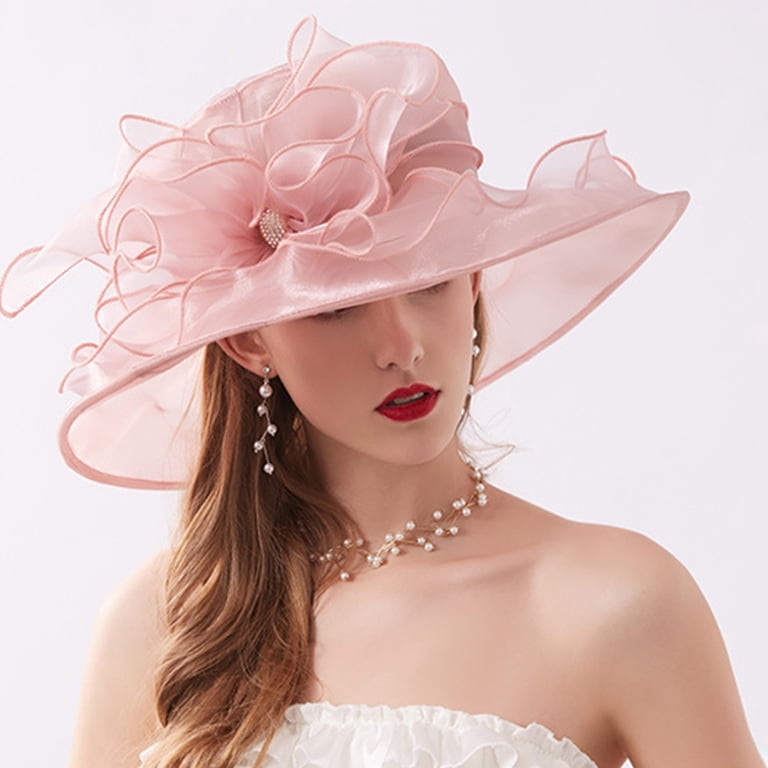 7348 Women\'s Organza Church Fascinator Hair Clip Bridal Wedding Tea Party Haojing Women main image 3