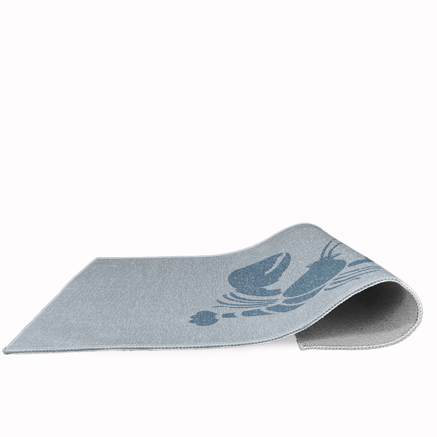Simply Daisy 3' x 5' Lobster Nautical Chenille Rug, Dusty Smoke