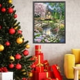 thumbnail image 4 of Pintura de diamante 5D DIY taladro cuadrado completo taladro AB parcial puente jardín 45x60cm, 4 of 9