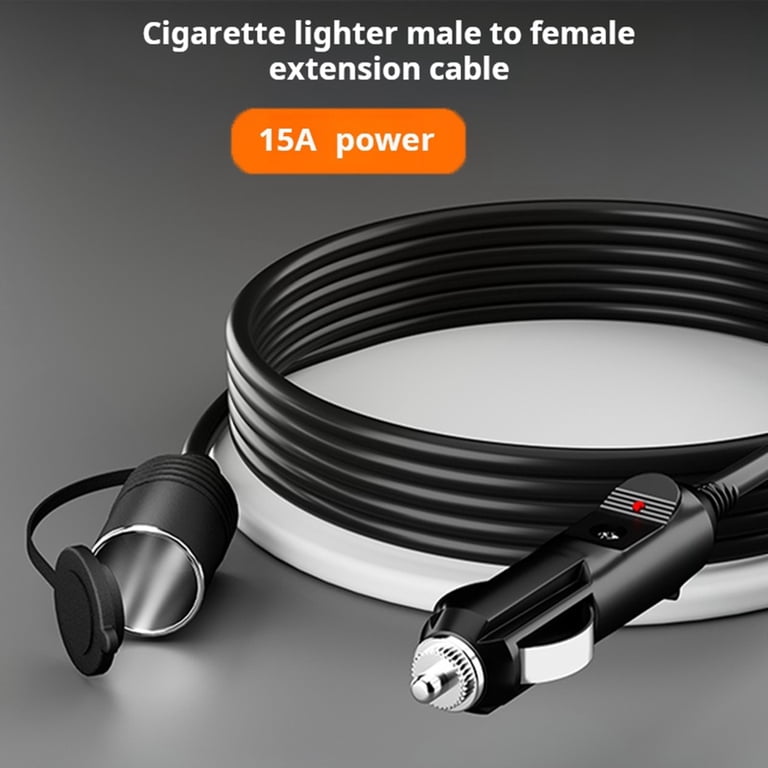 heavy duty cigarette lighter extension cord 12ft 12V Cable DC Power Socket Plug The 12V Adapter Plug 12 EPAuto 12V 12ft Heavy Duty