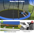 thumbnail image 4 of 12Ft Trampoline for Kids and Adults, Segmart Outdoor Trampoline with Fiberglass Rods, Recreational Trampoline with Smart Zipper System, 800lbs Weight Capacity Trampoline for Backyard Garden Patio, 4 of 8