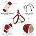 thumbnail image 2 of Plutus Pet Cotton Hemp Step In Dog Harness, Sustainable, Lightweight and Escape-Proof, Easy Walk Dog Harness for Puppy Small Medium and Large Dogs, Dark Red, S, 2 of 7