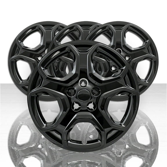Set of 4 17' 5 Spoke Wheel Covers for 2017-2019 Ford Escape S - Black