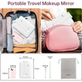thumbnail image 5 of Travel Makeup Mirror with Lights, Foldable Compact Mirror with 10X Magnifying Mirror Portable Ultra Slim Vanity Mirror with 3 Lighting Colors Touch Screen for Travel and Women Gift, 5 of 6