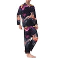 thumbnail image 2 of Daiia Explosive Fluid Splash Art for Men's Long-Sleeved Pajama Set – Soft & Comfortable Sleepwear Button-Up Pajamas Cozy Lounge Wear-Medium, 2 of 7