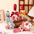 thumbnail image 2 of Wedding Candy Bag Portable Drawstring Party Gift Goodie Candy Packing Bag Creative Floral Handheld Canvas Gift Storage Bag, 2 of 4