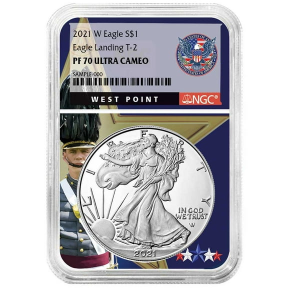 2021-W Proof $1 Type 2 American Silver Eagle NGC PF70UC West Point Core