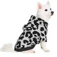 thumbnail image 2 of Goofa Similar To Leopard Print Pattern Small Dog Sweater Hoodies Pet Grey Hooded Soft Fleece Sweatshirts with Pocket Fall Winter Puppy Cat Sweaters Warm Clothes-X-Large, 2 of 8