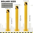 thumbnail image 2 of 36"Hx4.5"D Yellow Safety Bollard Posts, Steel Removable Parking Barriers,Heavy-Duty Traffic Bollards for Driveways and Parking Includes 24 Anchor Bolts, Wrench & Positioning Plate, 2 of 8