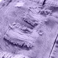 thumbnail image 6 of BXJX Girls Denim Shorts, School Relaxed Fit Elastic Waist Summer Kids Jean Shorts Purple Size 6-7 T, 6 of 6