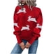 thumbnail image 1 of Suéter de cuello redondo de moda para mujer, suéter navideño de manga larga, suéter informal de cuello redondo, suéter para mujer, 1 of 5