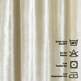thumbnail image 4 of 3S Brother's Cream Extra Long Shiny Velvet Curtains Luxury Colors Light Blocking Hang Back Tab & Rod Pocket 1 Panel Curtain 5-30 Ft Home Décor Custom Made Drapes -Made in Turkey(52"W X 288"L), 4 of 6