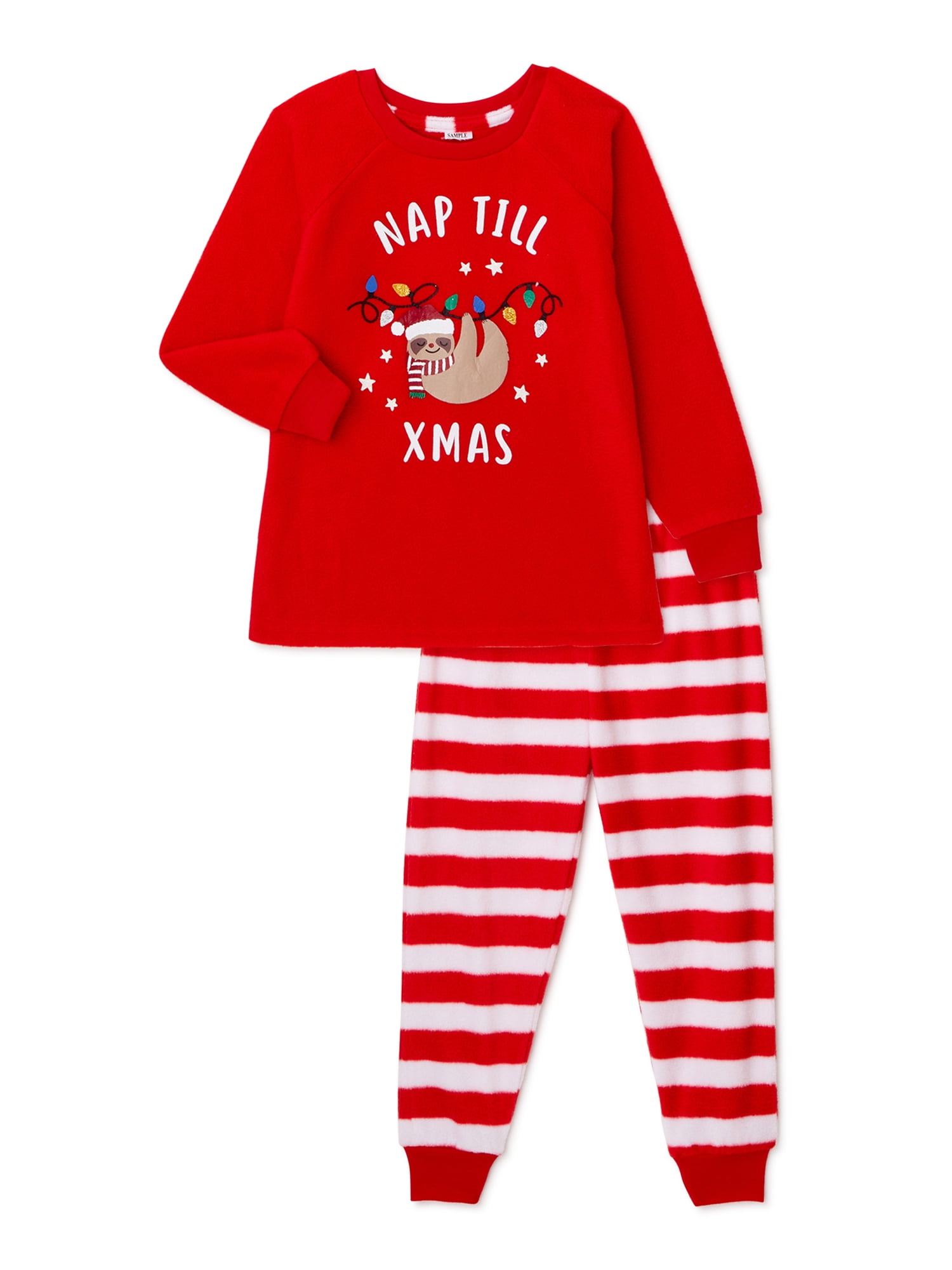 Tphon Girls Christmas Pajamas Toddler Boy Kids Holiday Pajamas Set Santa PJS Winter Sleepwear Children Clothes Size 2T-12Y