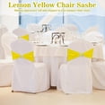 thumbnail image 5 of 100 Pcs Spandex Chair Sashes with Crown Buckle Slider Stretch Chair Bands Cover Ties for Wedding, Banquet, Gala, Corporate Event, Birthday Party, Baby Shower (Lemon Yellow), 5 of 14