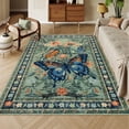 thumbnail image 3 of Lahome Decor 5'x7' Butterfly Bedroom Rug,Area Rugs 5x7ft Rugs for Living Room, Non-Slip Washable Rugs Stain Resistant Boho Floral Rug Low-Pile Throw Rug for ‎Dining Room Office,Green, 3 of 10