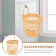 thumbnail image 6 of WHAMVOX  Wicker Basket with Lid Decorative Storage Woven Hanging Baby, 6 of 7