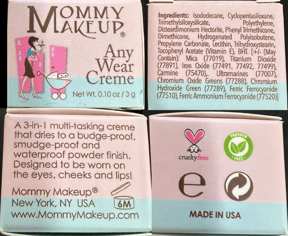 Waterproof Cream Eyeshadow, Any Wear Creme for Eyes, Cheeks & Lips by Mommy Makeup (Cameo)
