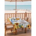 thumbnail image 2 of Outdoor Tablecloth with Umbrella Hole for Patio/Picnic/Party/Camping, Sunflower Gnomes Waterproof Table Cloth Rectangle Table Cover Washable, Summer Botanical Floral Grey Plaid (60"x 120"), 2 of 8