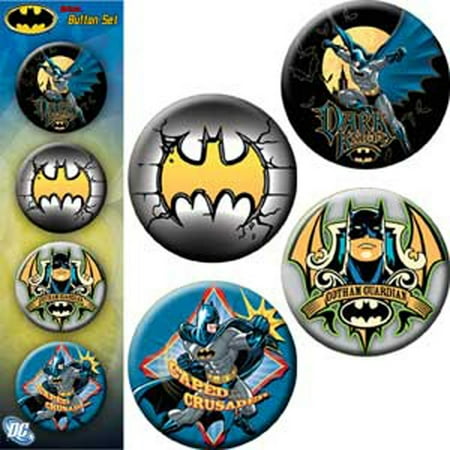 Button - DC Comic - Batman Hero Set of 4 Pin Pack Toys New - Walmart.com