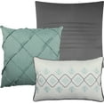 thumbnail image 4 of Lanco Seafoam Powder 7 Piece King Size Comforter Set, Blue, Terry Embroidery Geometric, Fan-shaped, Fill Polyester, Fan-shaped, 4 of 5