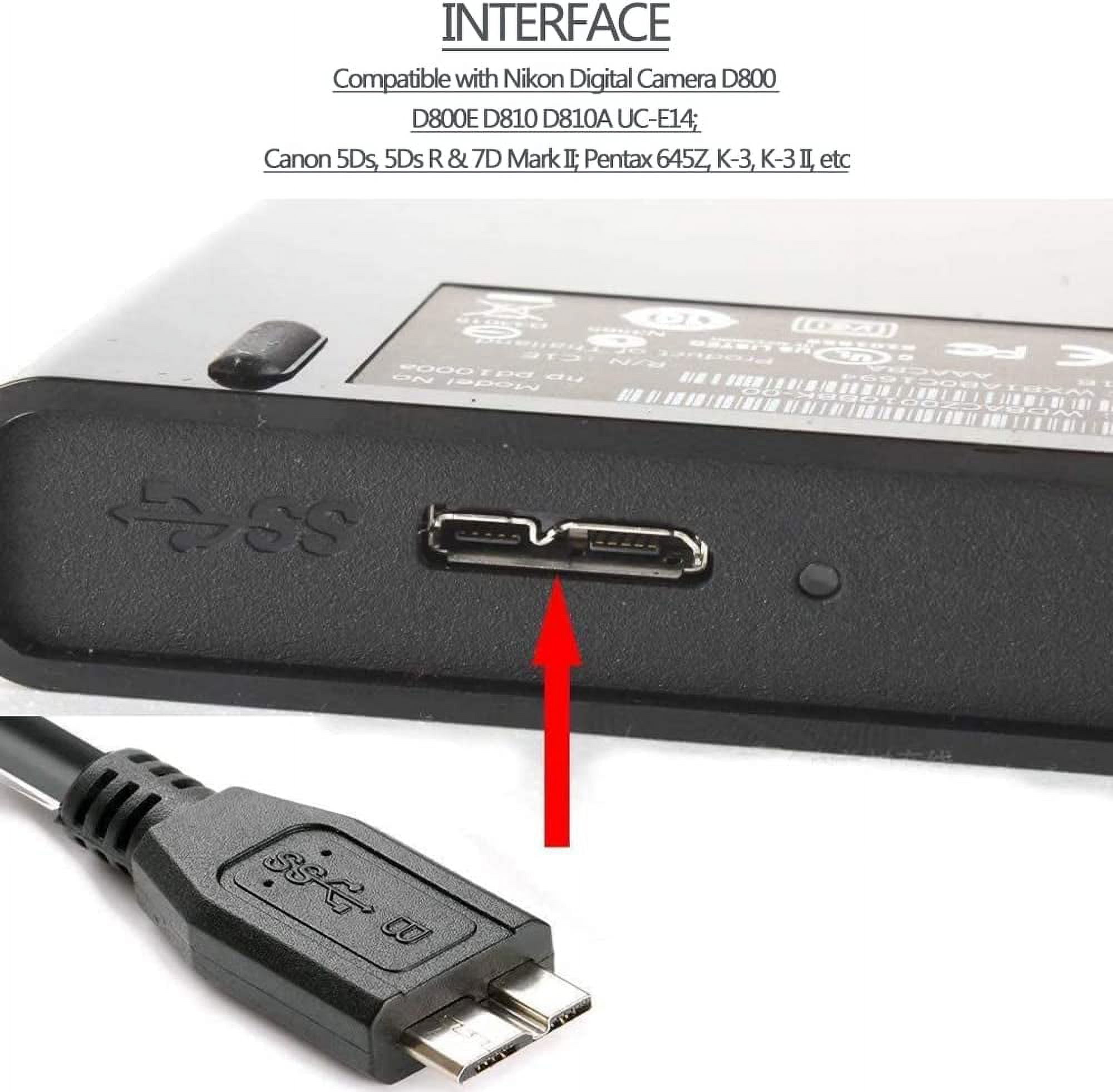 Adhiper Replacement USB Camera UC-E14 Data SYNC Micro Cable