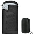 thumbnail image 2 of 10 Pack Bulk Wholesale of Cold Weather Hooded Sleeping Bags for Adults, Kids, Homeless, Camping, Indoors, Outdoors - 10 Count Hooded Sleeping Bags in Black - 71"L x 30"W, 2 of 6