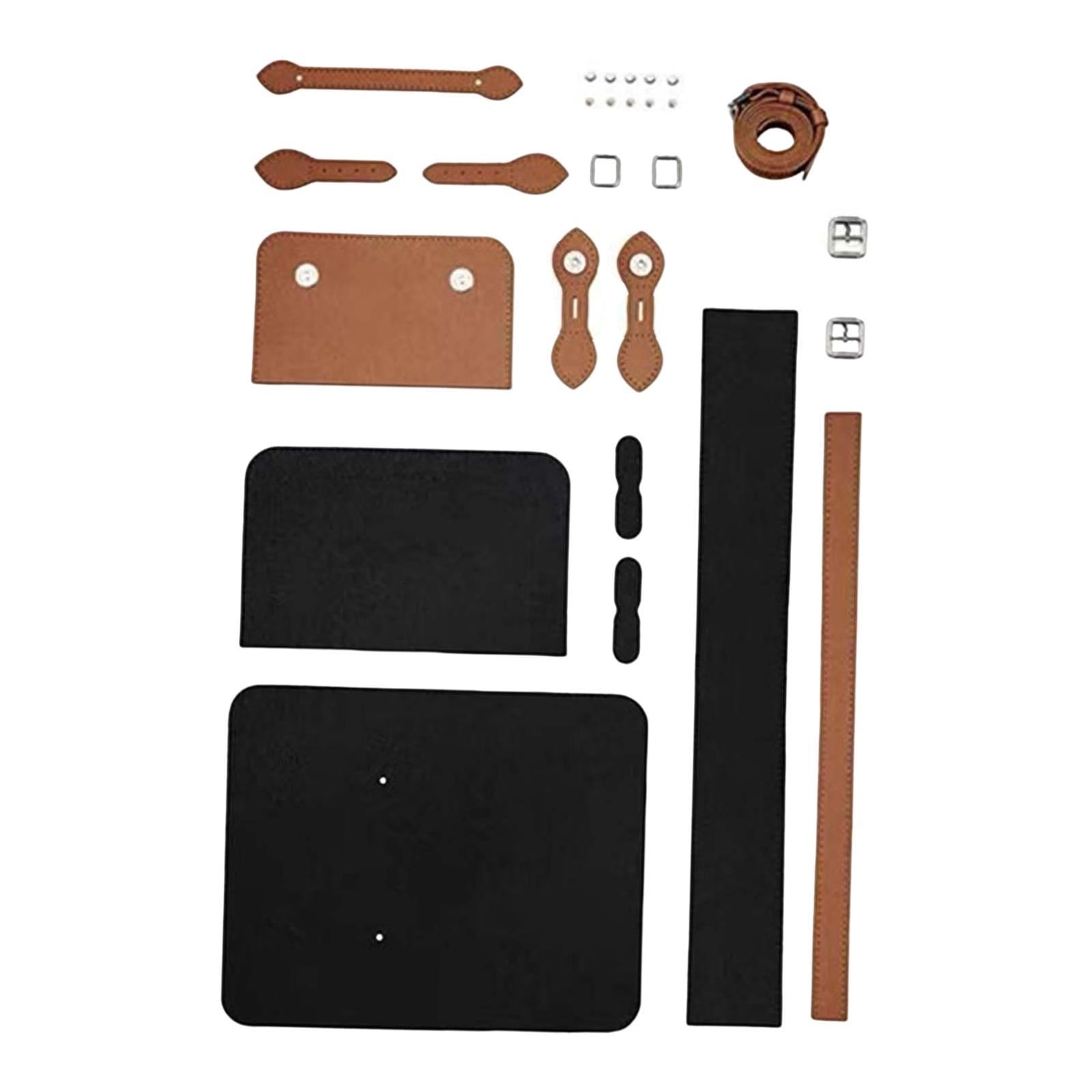 WADORN DIY Rucksack-Set Aus PU-Leder – Halbfertig Zum Selbernähen, 18x12x21 Cm, Schwarz