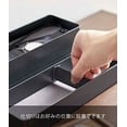 thumbnail image 4 of Yamazaki Home Stacking Accessories or Watches Case - Two Styles, Black, Plastic + Wood, Accessories, Sliding Divider, No Assembly, 4 of 5