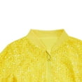 thumbnail image 5 of BRGZLK Kids Jackets Girls Boys Sequin Zipper Coat Jacket for Birthday and Christmas Clothes Long Sleeve Hoodless Casual Outwear for Girls Yellow 5-6 Years, 5 of 5