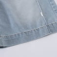 thumbnail image 5 of Girls Jean Shorts High Waisted Wide Leg Baggy Denim Shorts for Trendy Y2k Vintage Shorts(Blue,12-13 Years), 5 of 7