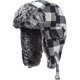 thumbnail image 1 of Sombrero de aviador Sinhoon de piel de búfalo a cuadros, estilo aviador, estilo ushanka, esquimal, ruso, con orejeras, para hombre y mujer, color negro., 1 of 7