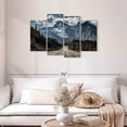 thumbnail image 2 of Elephant Stock Banff Highway Mountain Scene Wall Art - Horizontal Multi Panel Canvas - Living Room Wall Decor - Transportation Multi Panel - Black And Blue Decor - 43" x 27", 2 of 8