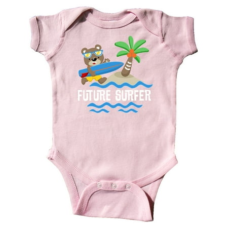 

Inktastic Surfing Future Surfer Bear Gift Baby Boy or Baby Girl Bodysuit