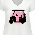 thumbnail image 4 of Inktastic Golfing Girls Golf Cart Women's Plus Size V-Neck T-Shirt, 4 of 5